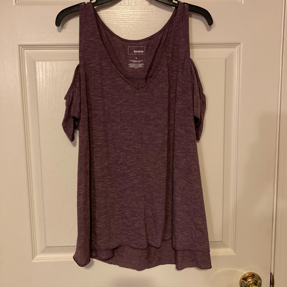 Burgundy off the shoulder top
